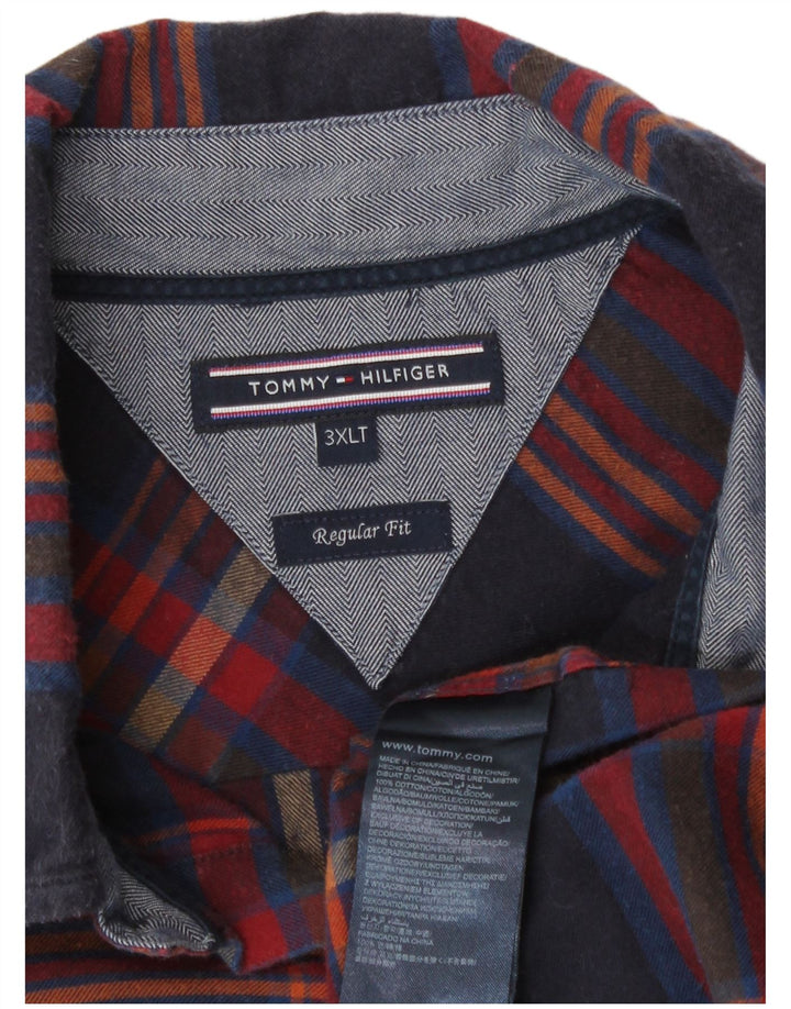 Tommy Hilfiger Uomo Tall Regular Fit Camicia di flanella 3XL Blu Navy a quadri