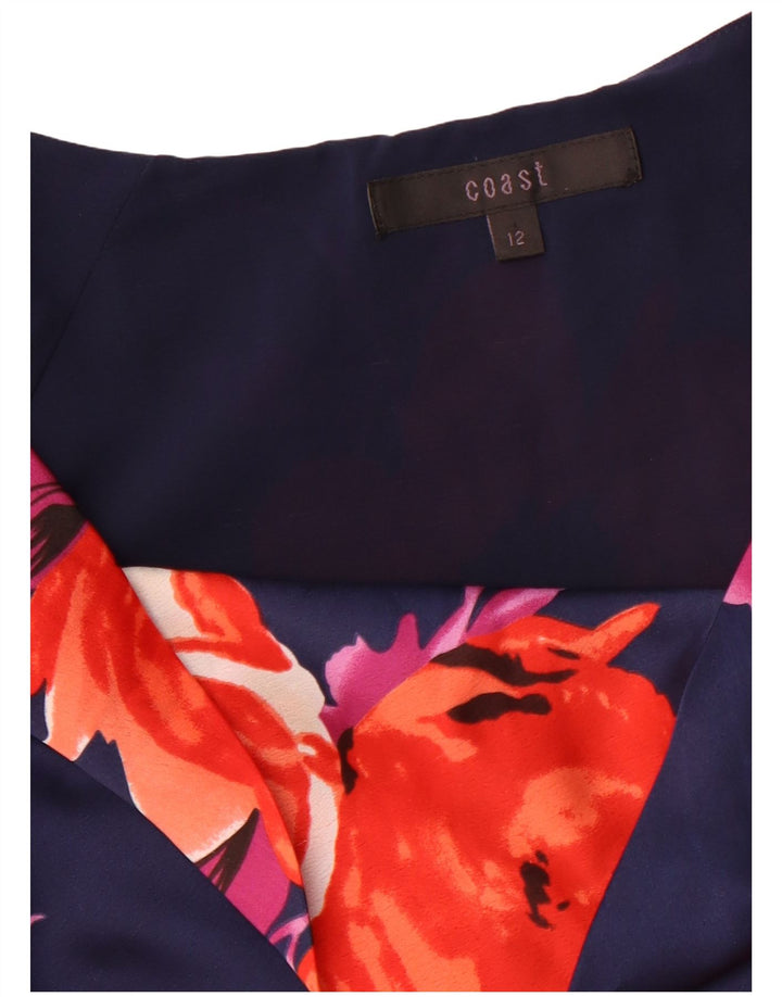 Top camicetta da donna COAST UK 12 Poliestere floreale blu navy medio