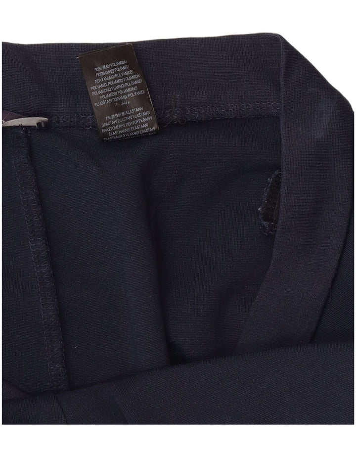 Gonna longuette da donna Marks & Spencer UK 12 media W30 blu navy poliammide