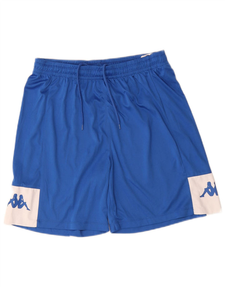 Pantaloncini sportivi grafici Kappa da ragazzo 15-16 anni Blu medio Colourblock