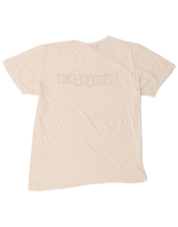 T-shirt grafica da uomo Kappa Top XL in cotone bianco