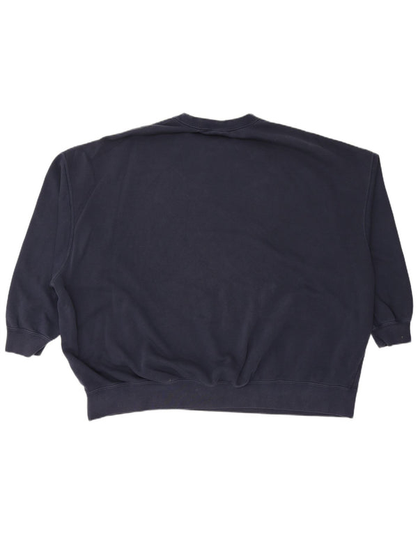 NIKE Felpa con grafica oversize da donna UK 16 Large Blu Navy