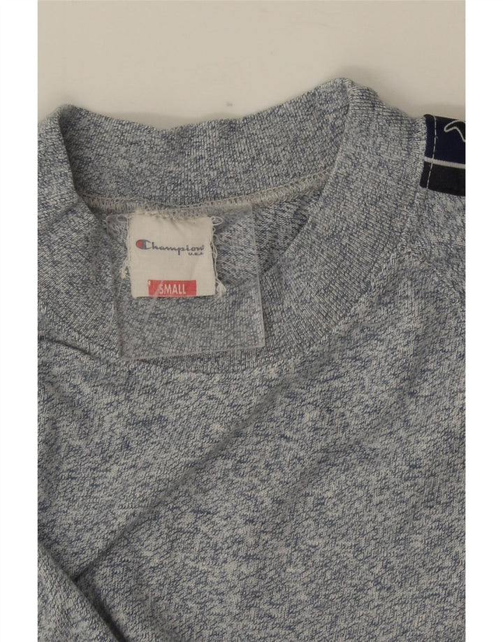 T-shirt grafica da uomo Champion Top piccola blu chiazzata