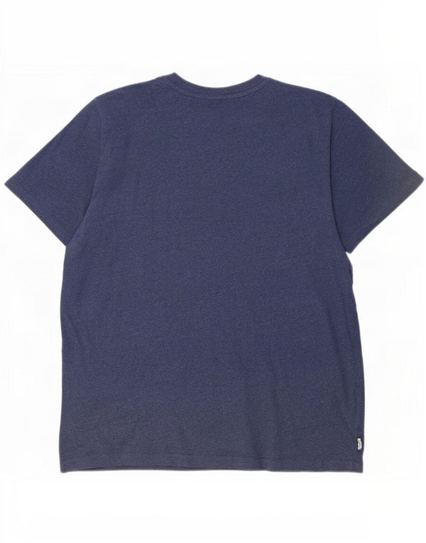 T-shirt grafica da uomo Superdry Top 2XL in cotone color block blu