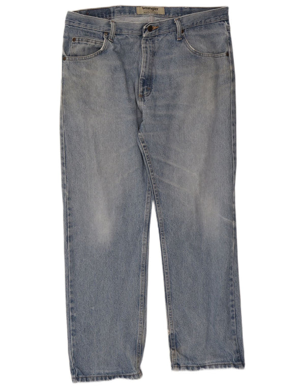 Wrangler Mens Straight Jeans W36 L29 Blue Cotton