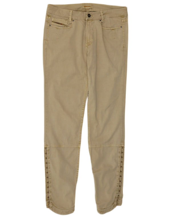 Pantaloni casual skinny da donna Diesel W28 L30 cotone kaki