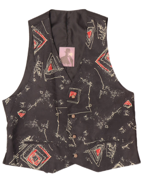 Gilet da uomo C&A EU 52/54 Large Nero Poliestere geometrico