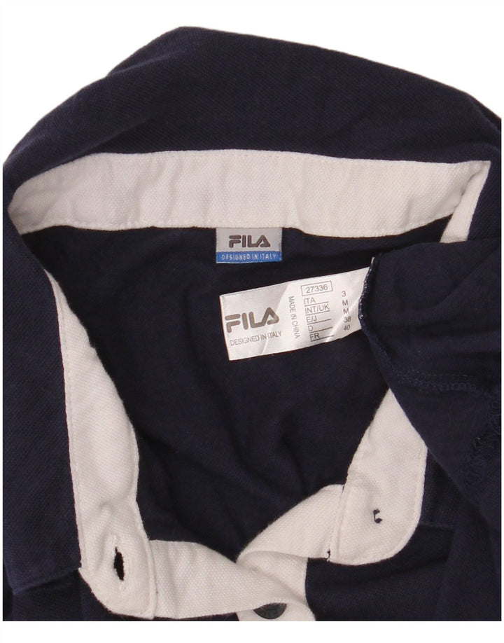 Polo da donna Fila UK 12 cotone blu navy medio