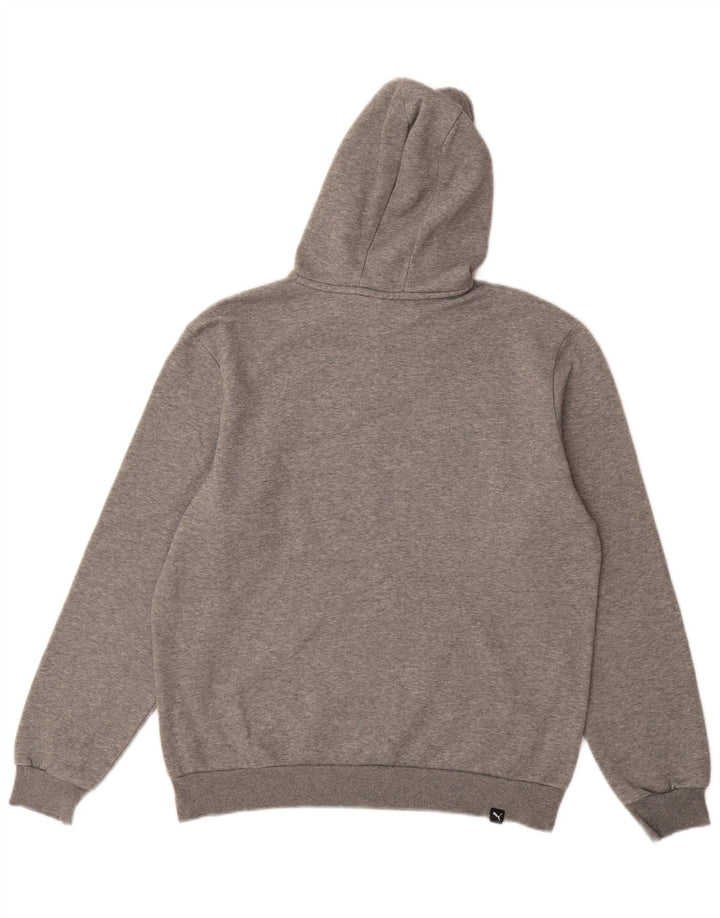 Felpa con cappuccio grafica PUMA da uomo in cotone grigio medio