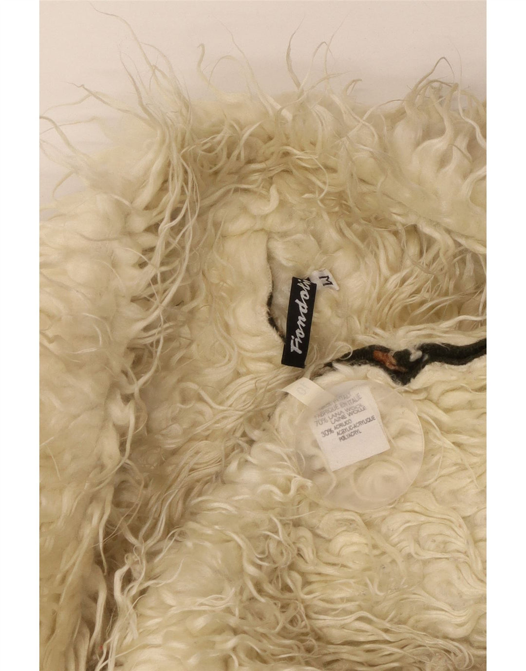 Fiondotinta Montgomery Sherpa da donna UK 14 Lana floreale color kaki medio