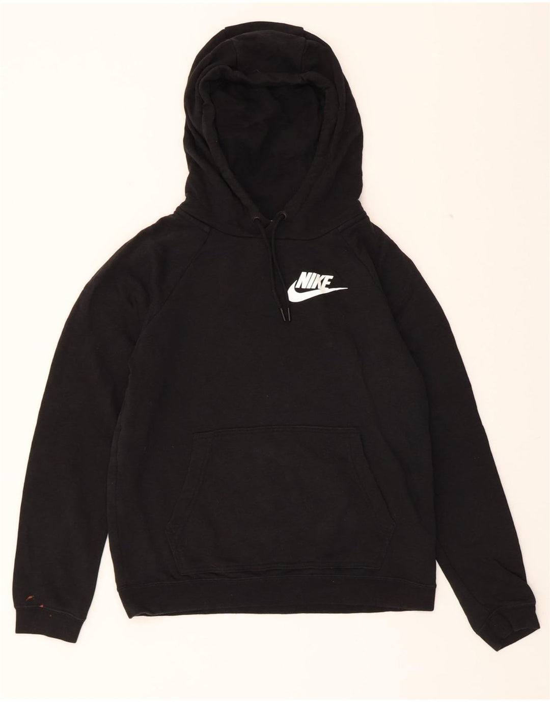 NIKE Mens Graphic Hoodie Jumper Small Black Cotton Vintage Nike and Second-Hand Nike from Messina Hembry 