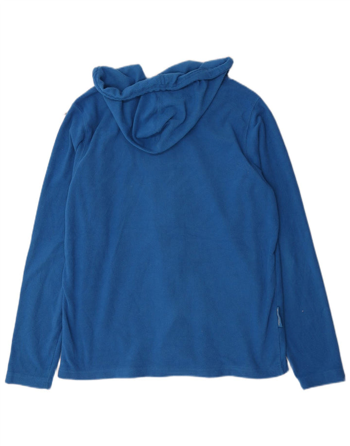 Giacca in pile con cappuccio da uomo Mountain Warehouse UK 38 Poliestere blu medio