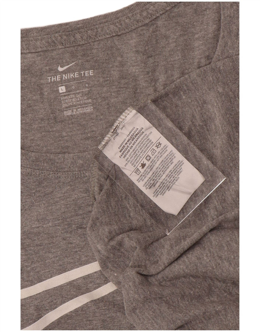 T-shirt grafica NIKE da donna con taglio atletico, taglia UK 16, grande, grigio chiazzato