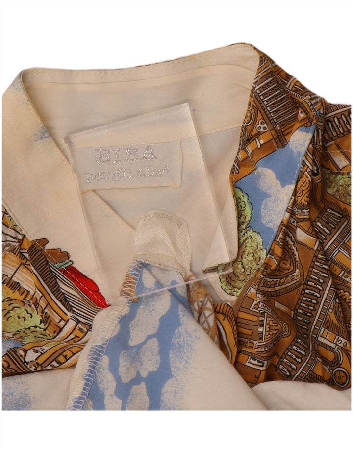Biba Camicia da donna con motivo astratto Camicetta UK 18 XL Viscosa multicolore