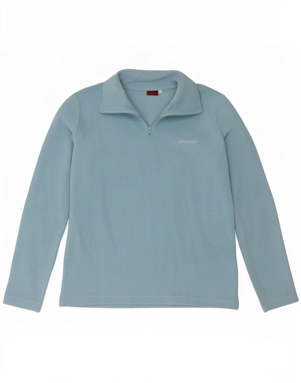 Maglione in pile da donna con collo e zip Invicta UK 12 poliestere blu medio