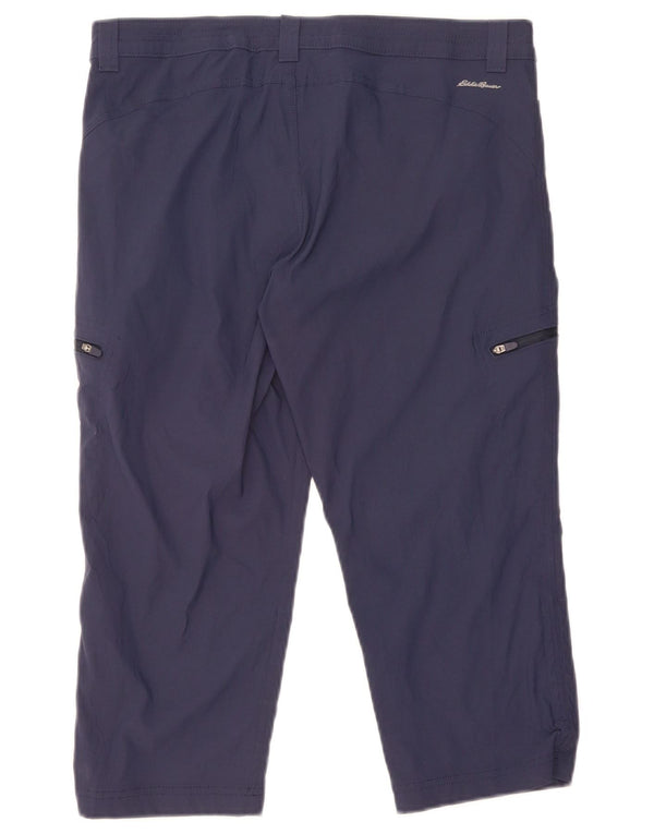Pantaloni capri da trekking da donna Eddie Bauer US 10 Large W34 L21 nylon blu
