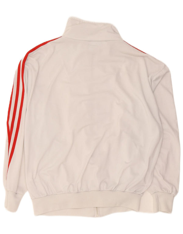 Giacca da tuta da uomo dalla vestibilità ampia Adidas UK 34/36 piccola bianca