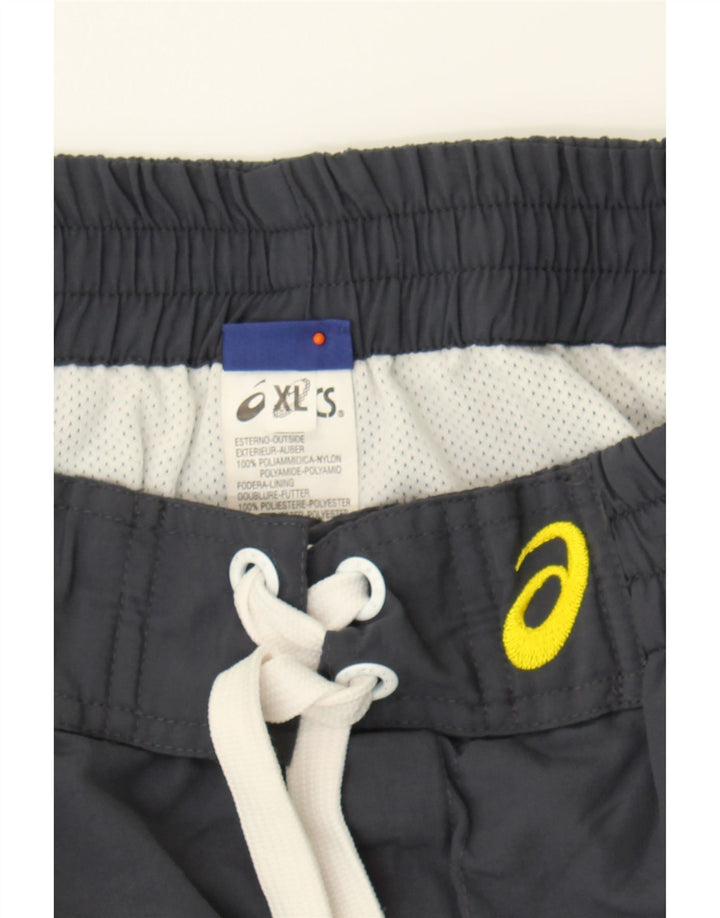 ASICS Boys Swimming Shorts 15-16 Years XL Grey Polyamide Vintage Asics and Second-Hand Asics from Messina Hembry 