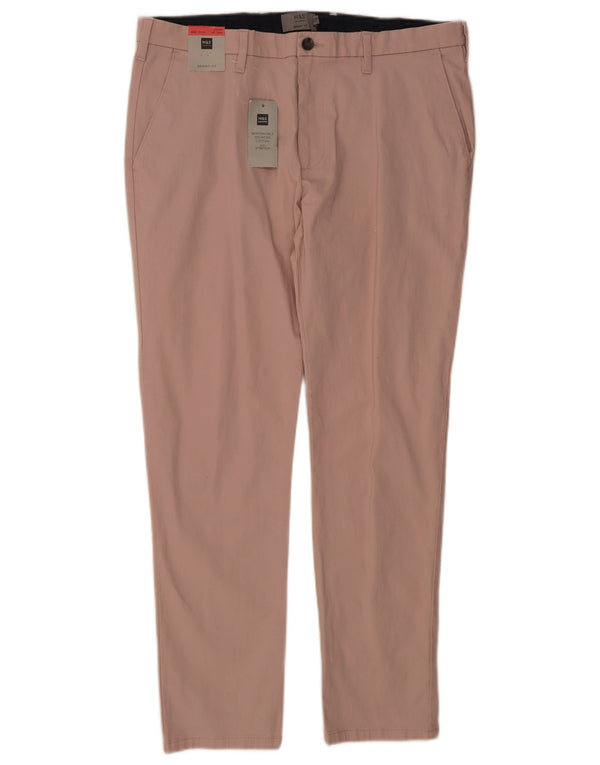 Pantaloni chino skinny da uomo Marks & Spencer W36 L29 cotone rosa
