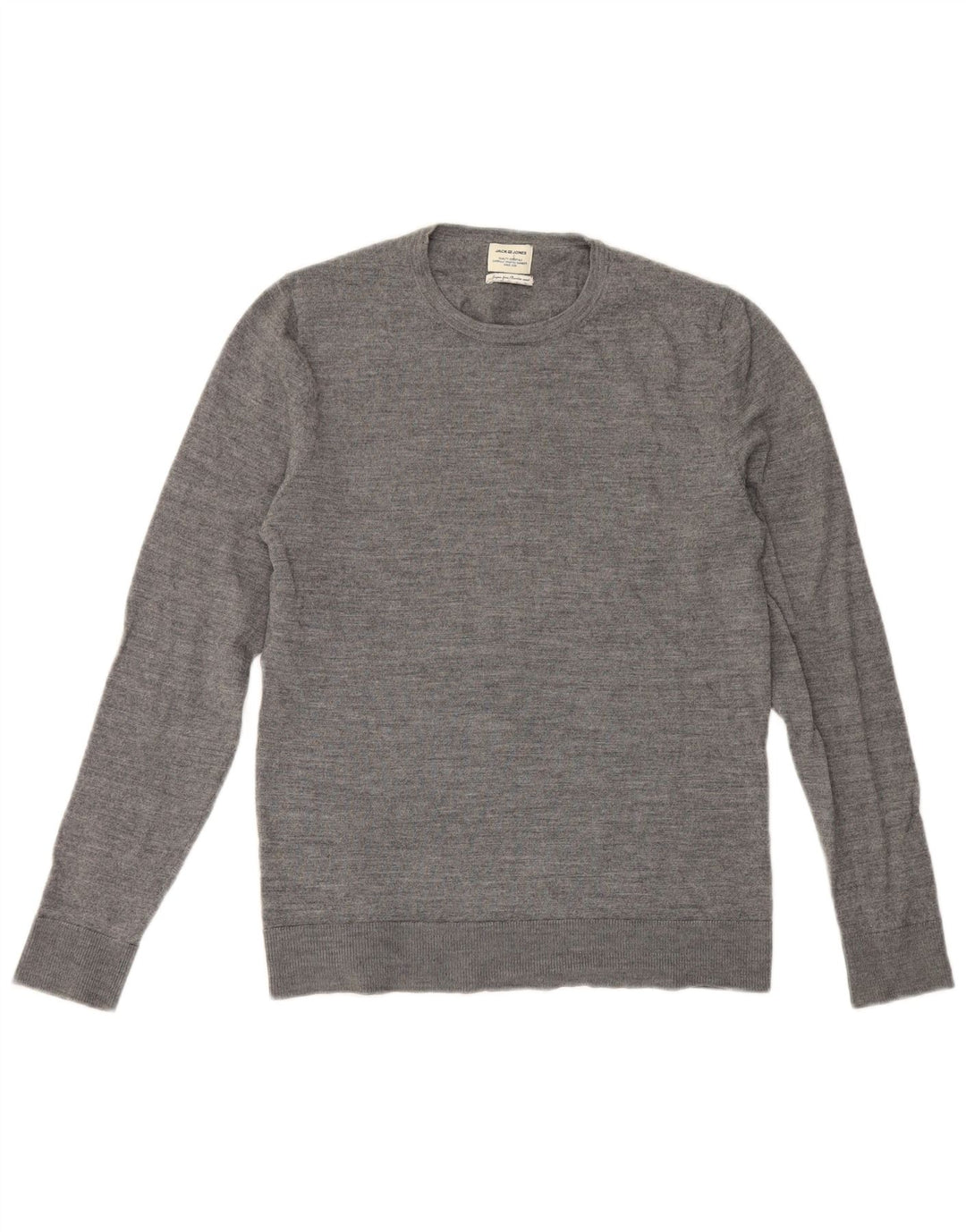 Maglione maglione girocollo da uomo Jack & Jones in lana grigio medio