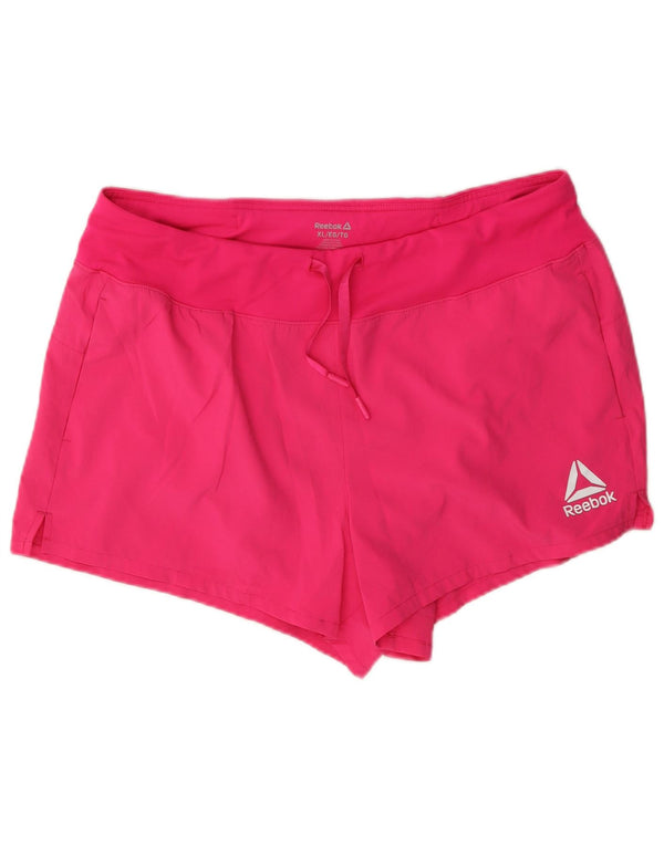 Pantaloncini sportivi Reebok da donna UK 18 XL rosa poliestere