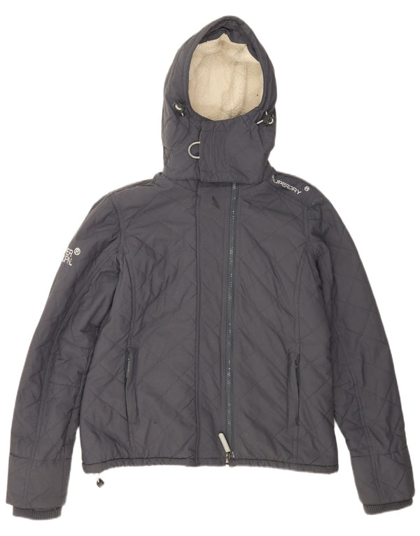 Giacca a vento con cappuccio da donna Superdry Windcheater UK 40 Large Grigia