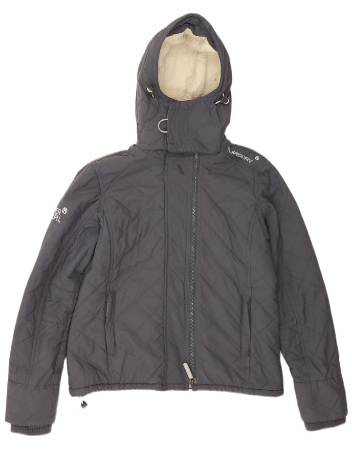 Giacca a vento con cappuccio da donna Superdry Windcheater UK 40 Large Grigia