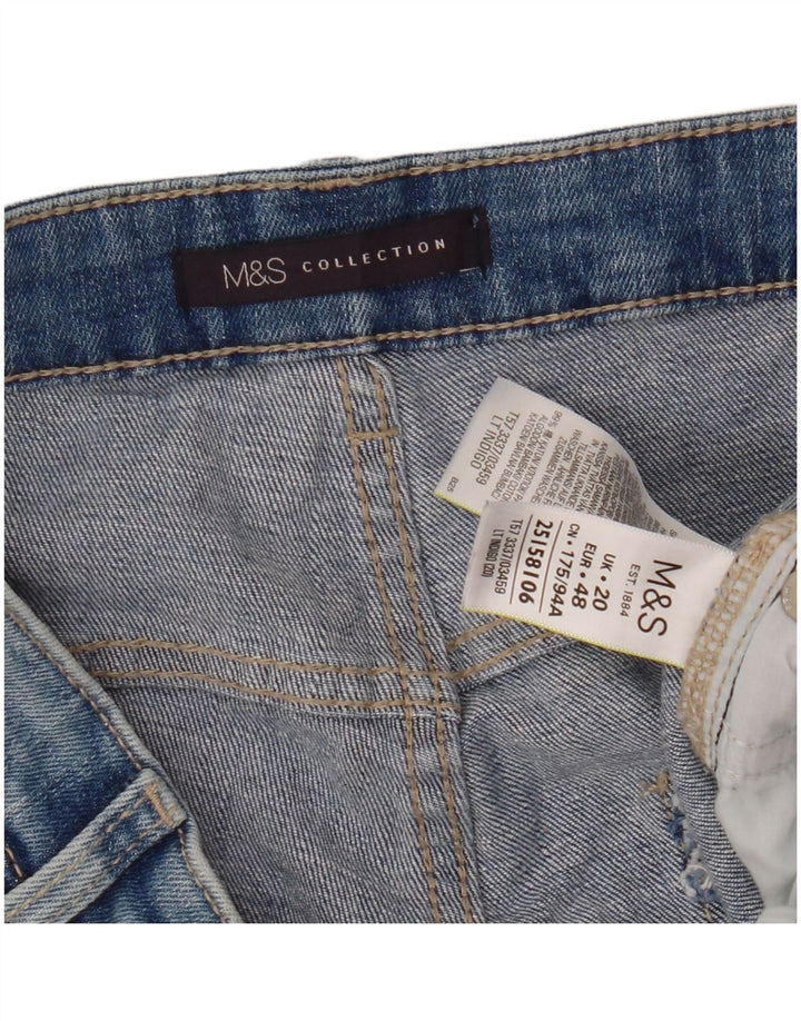 Pantaloncini di jeans da donna Marks & Spencer UK 20 2XL W40 Cotone blu