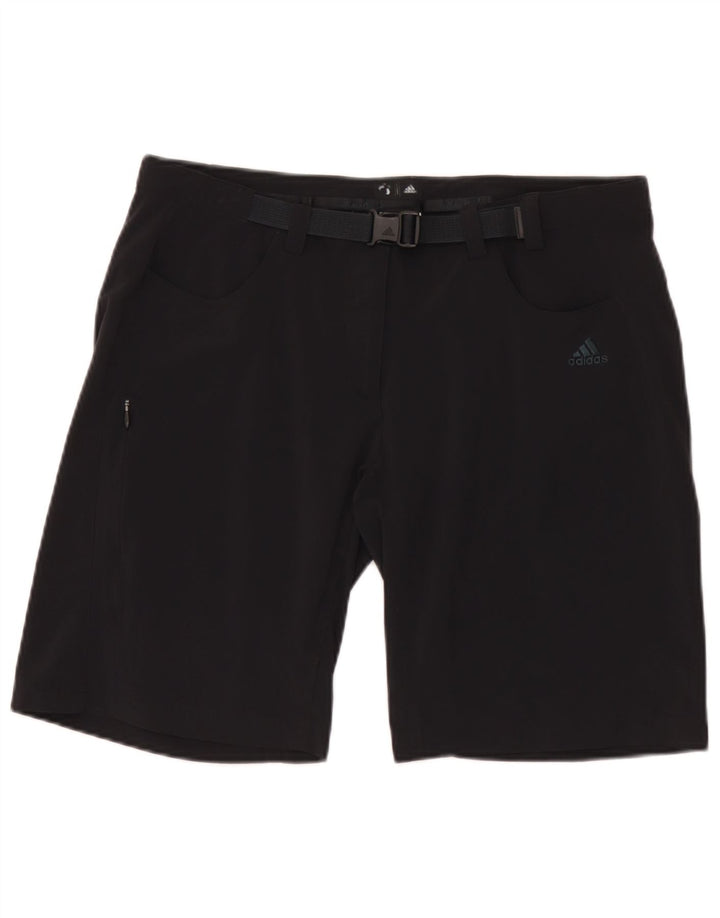 Pantaloncini cargo Adidas da donna UK 16 Large W34 nylon nero