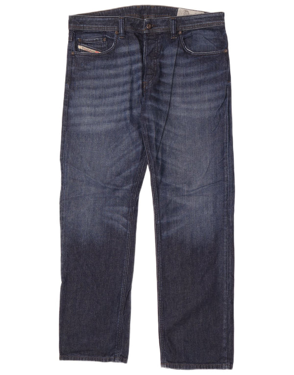 Jeans dritti da uomo Diesel W36 L32 in cotone blu