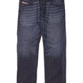 Jeans dritti da uomo Diesel W36 L32 in cotone blu