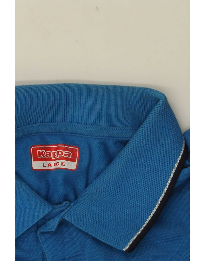 Polo Kappa da uomo a righe grandi blu