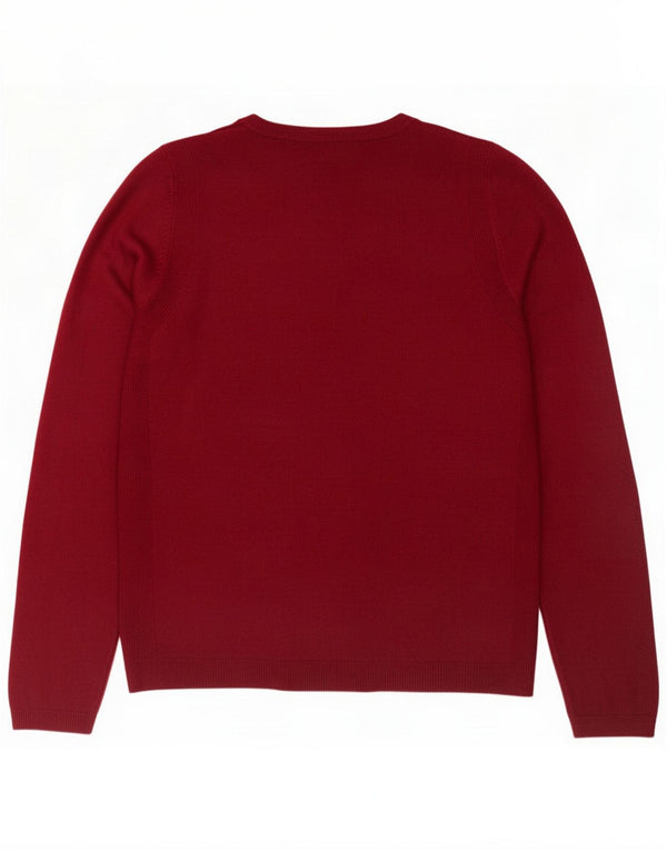 Maglione maglione con scollo a barca da donna Marks & Spencer UK 12 Borgogna medio
