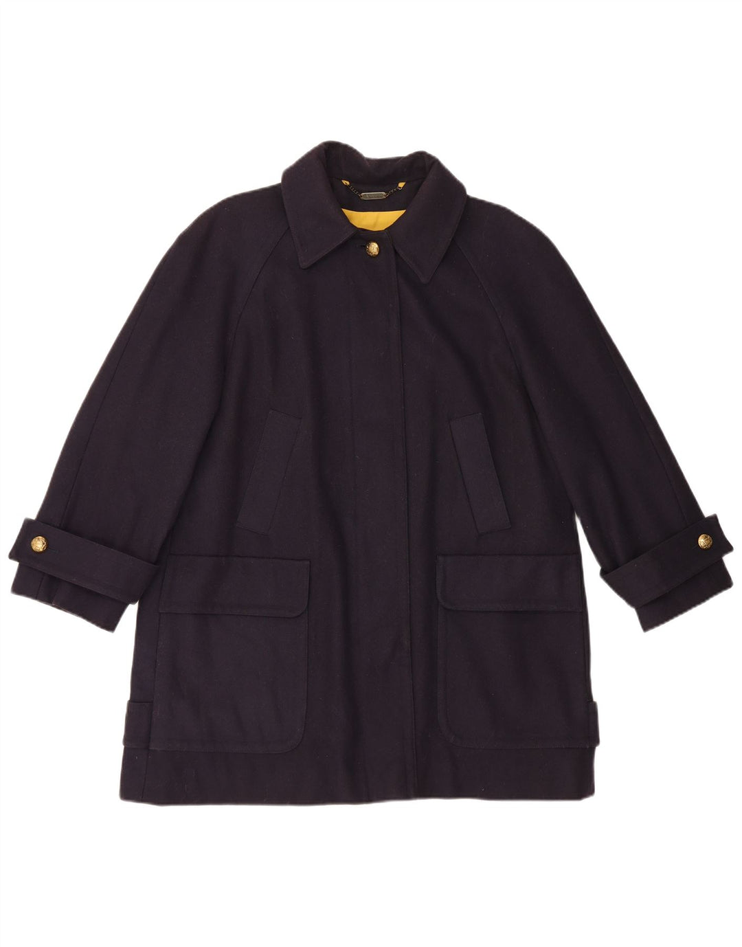 Soprabito oversize da donna Aquascutum UK 16 Large in lana blu navy