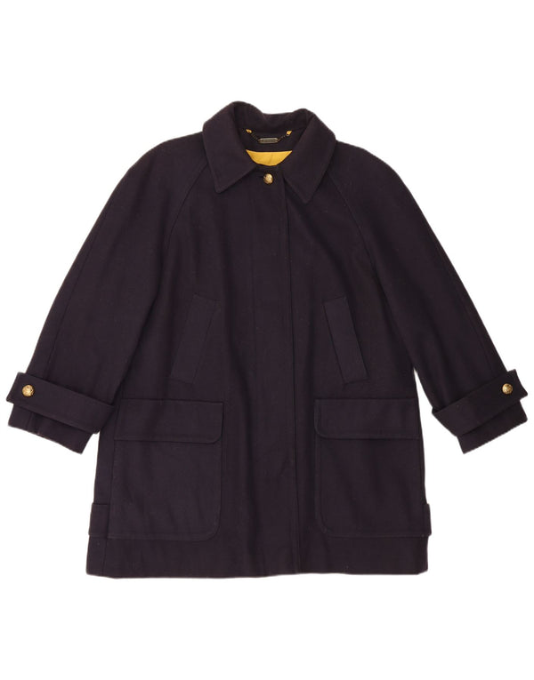 Soprabito oversize da donna Aquascutum UK 16 Large in lana blu navy