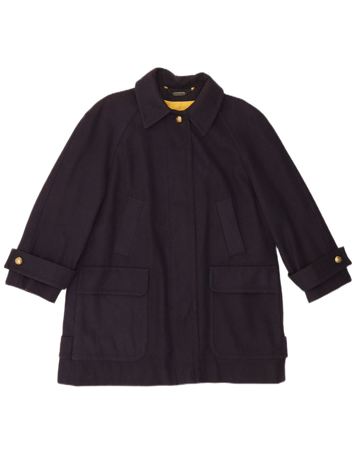 Soprabito oversize da donna Aquascutum UK 16 Large in lana blu navy