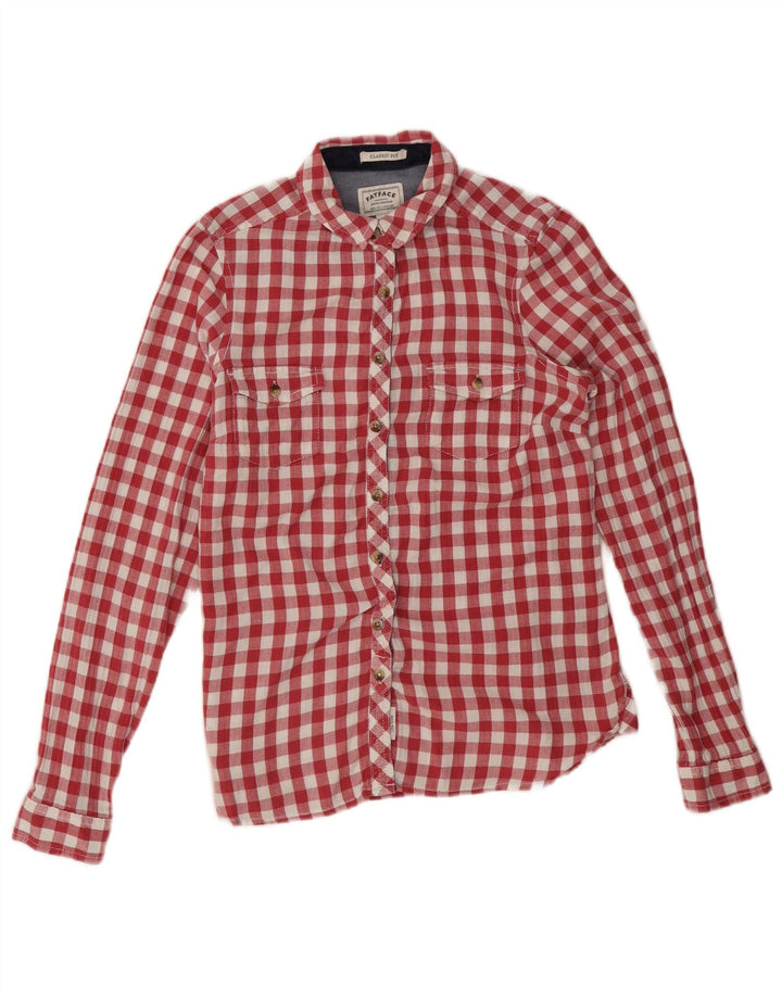 Camicia in flanella dalla vestibilità classica da donna Fat Face UK 12 Medium Red Gingham