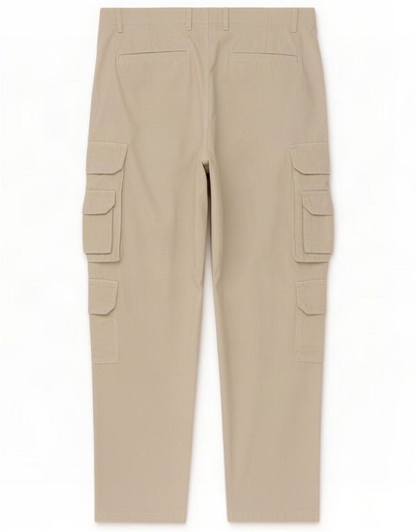 Zara Pantaloni cargo dritti da uomo EU 42 Large W32 L32 Cotone beige