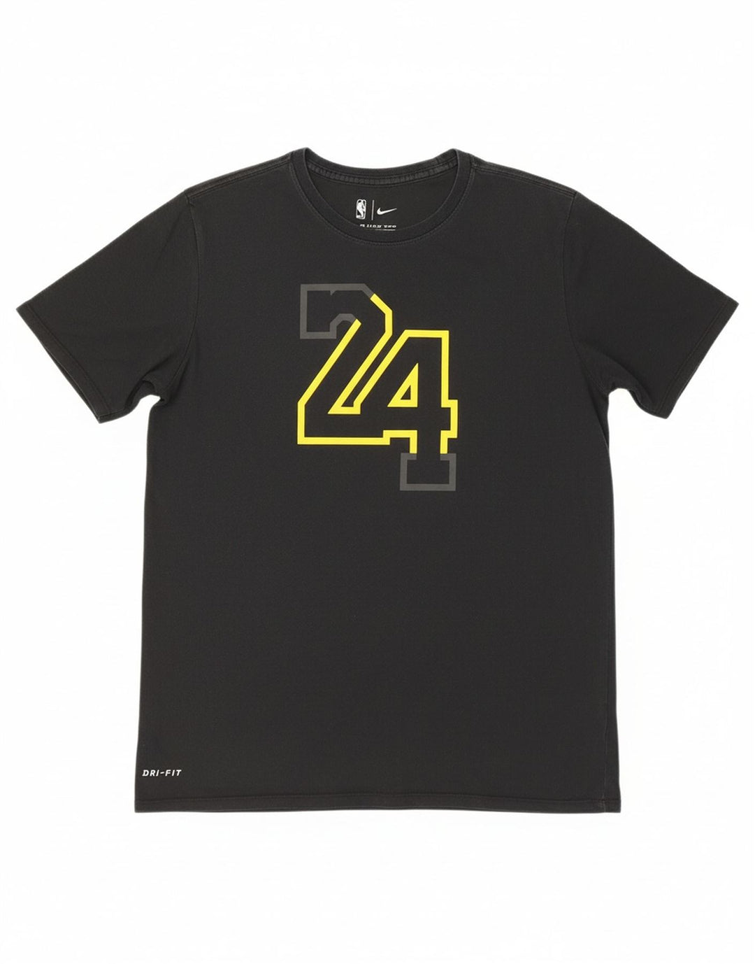 NIKE Mens Dri Fit Graphic T-Shirt Top Medium Black Cotton