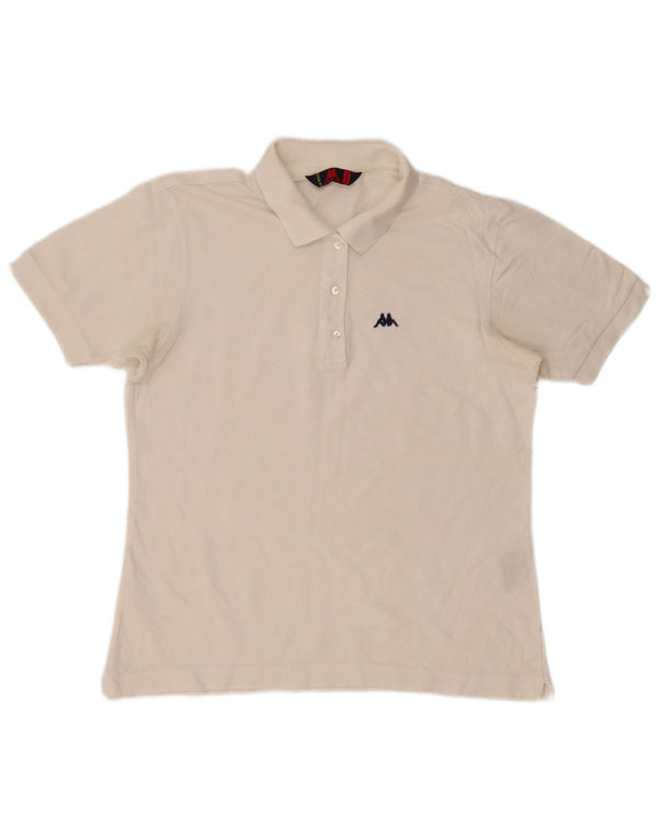 Polo Kappa da uomo XL in cotone bianco sporco