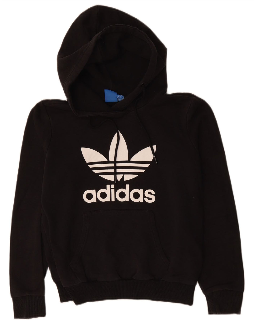Maglione con cappuccio oversize grafico da donna ADIDAS UK 10 piccolo poliestere nero