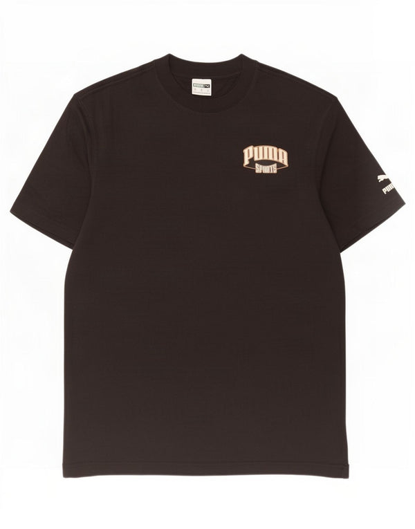T-shirt grafica da uomo Puma Top Small in cotone nero