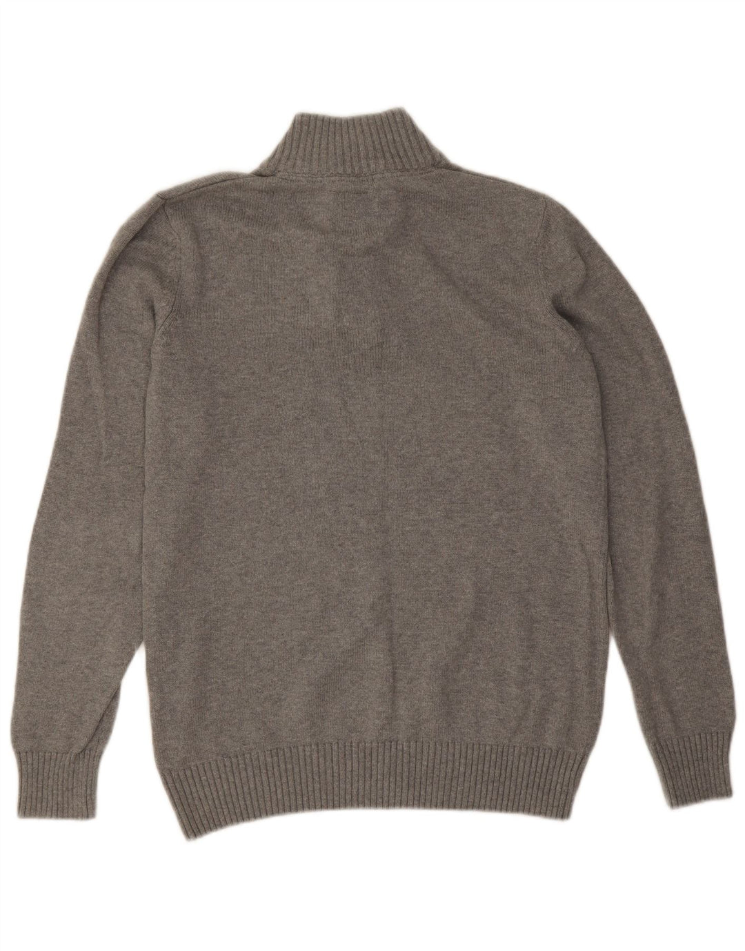 Crew Clothing Maglione da uomo con collo a bottoni, grande cotone grigio