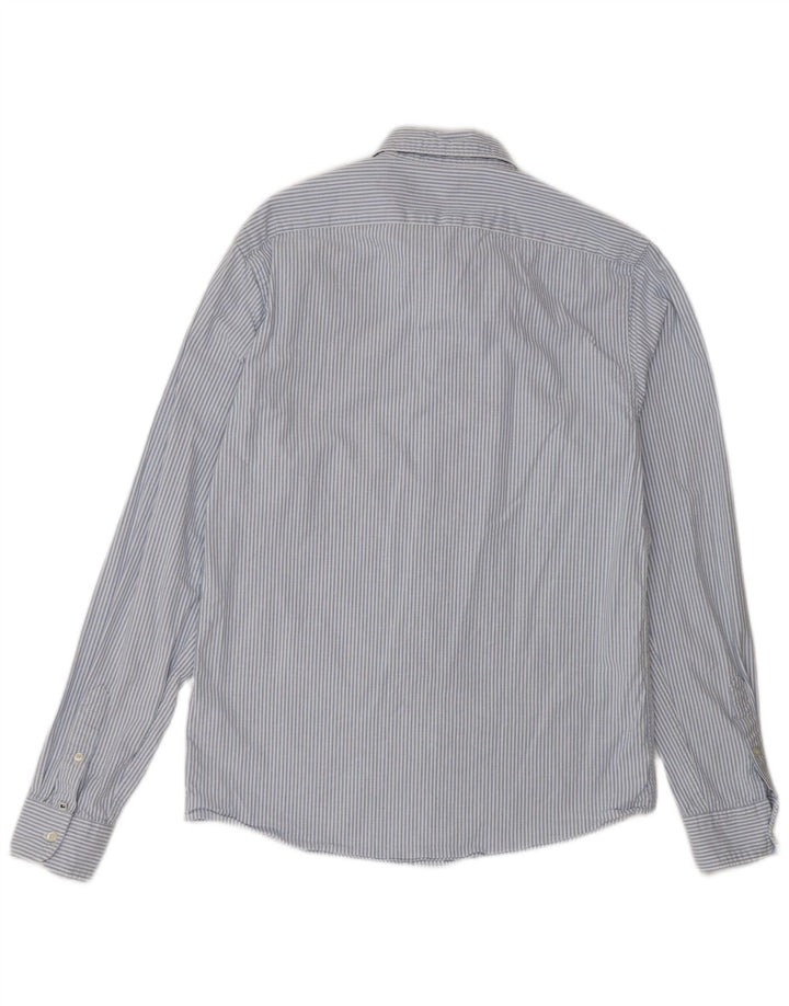 SCOTCH & SODA Camicia da uomo in cotone gessato blu medio