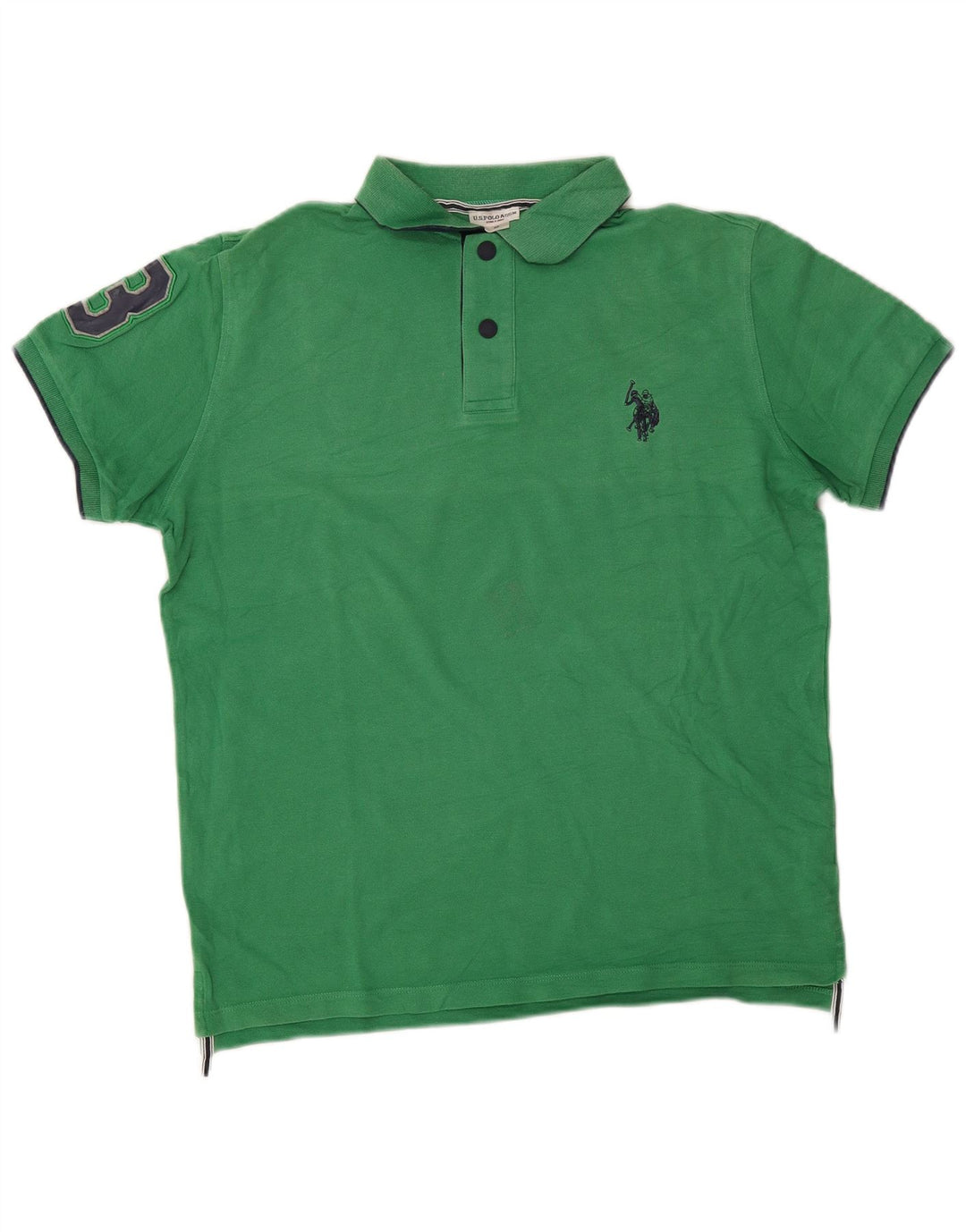 Polo Assn. Camicia grafica da uomo in cotone verde medio