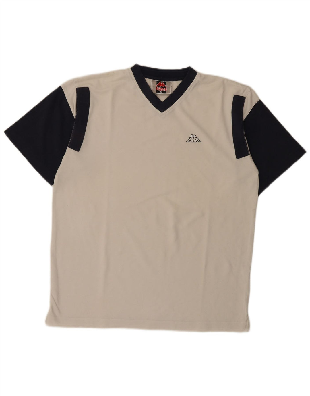 T-shirt da uomo Kappa Top in cotone color block bianco medio
