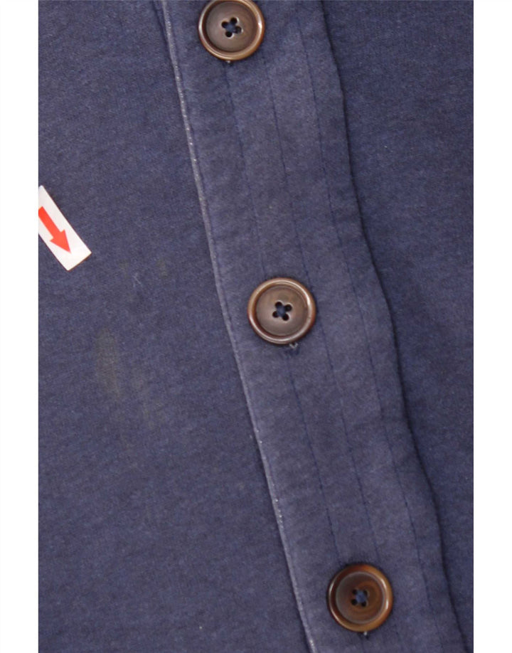 Giacca da uomo in sherpa da uomo Tommy Hilfiger grande in cotone blu