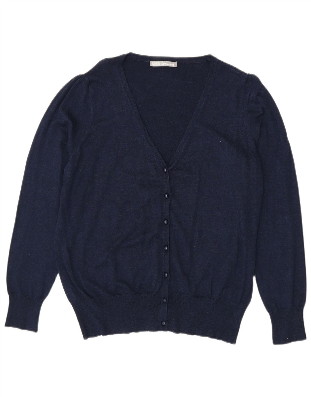 Maglione cardigan da donna Marks & Spencer UK 18 XL viscosa blu navy
