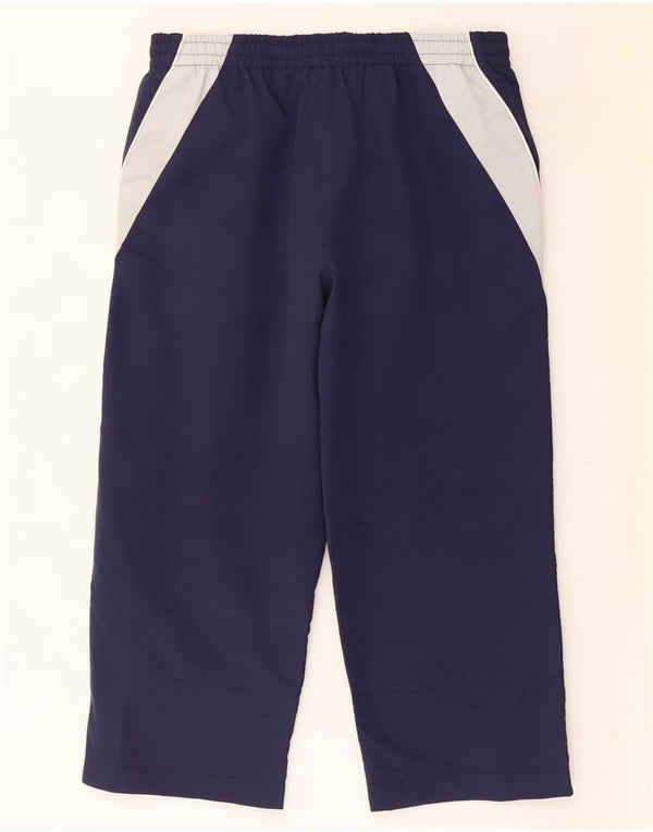 Pantaloni da tuta corti da uomo Fila Large in poliestere a blocchi di colore blu navy