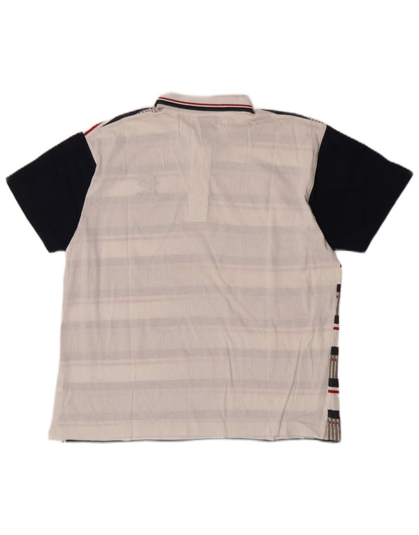 Polo da bambino Lotto 13-14 anni 3XL Cotone a righe bianche